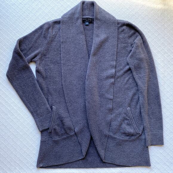 Barefoot Dreams Cozychic Lite Circle Cardigan Gray L/XL Soft Open Front Sweater - Picture 6 of 10